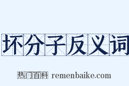 坏分子反义词是什么意思的图片